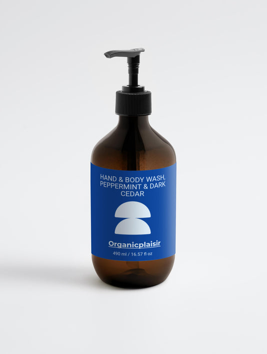 Hand & Body Wash, Peppermint & Dark Cedar