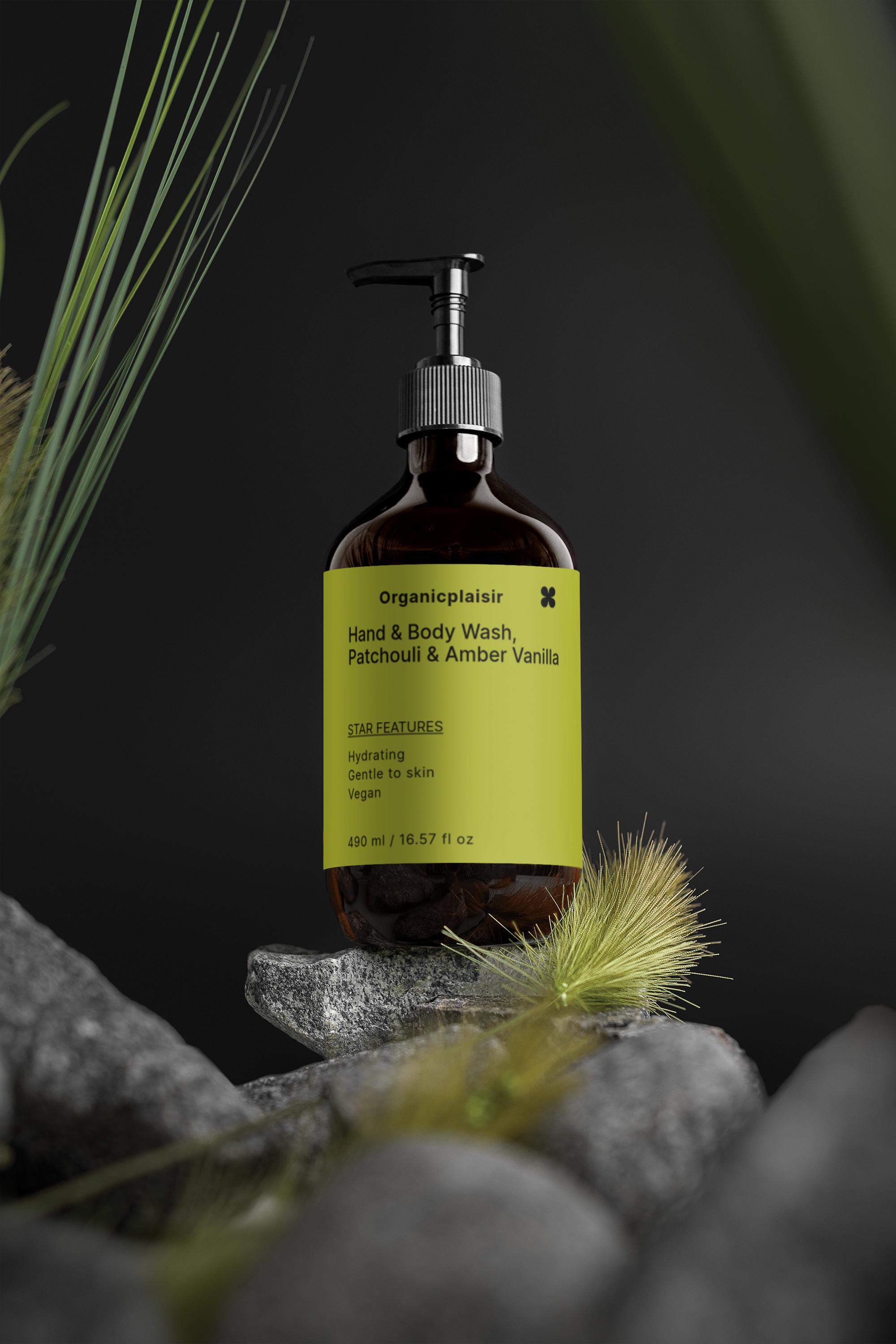 Hand & Body Wash, Patchouli & Amber Vanilla