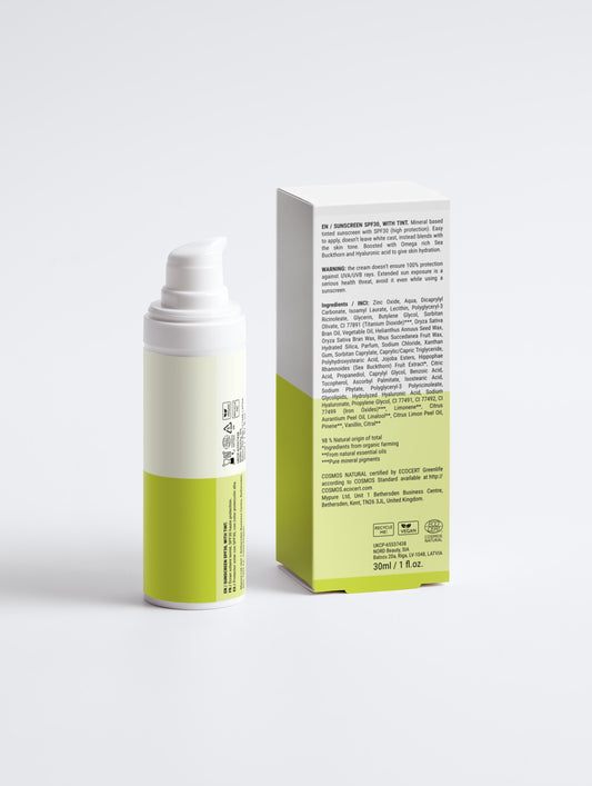Sunscreen SPF30, with tint