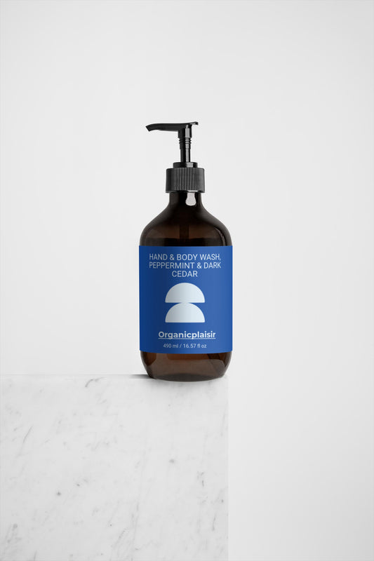 Hand & Body Wash, Peppermint & Dark Cedar